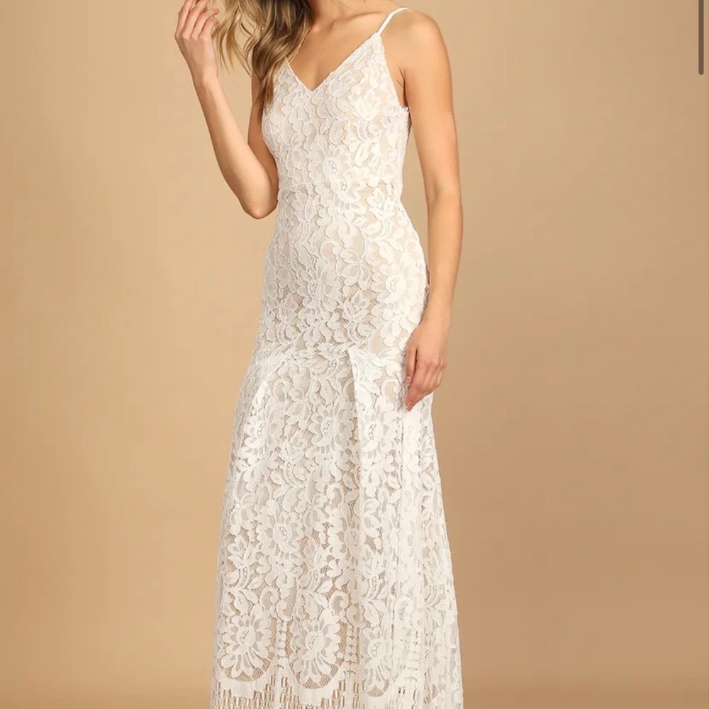 White Lace Maxi Dress BRAND NEW